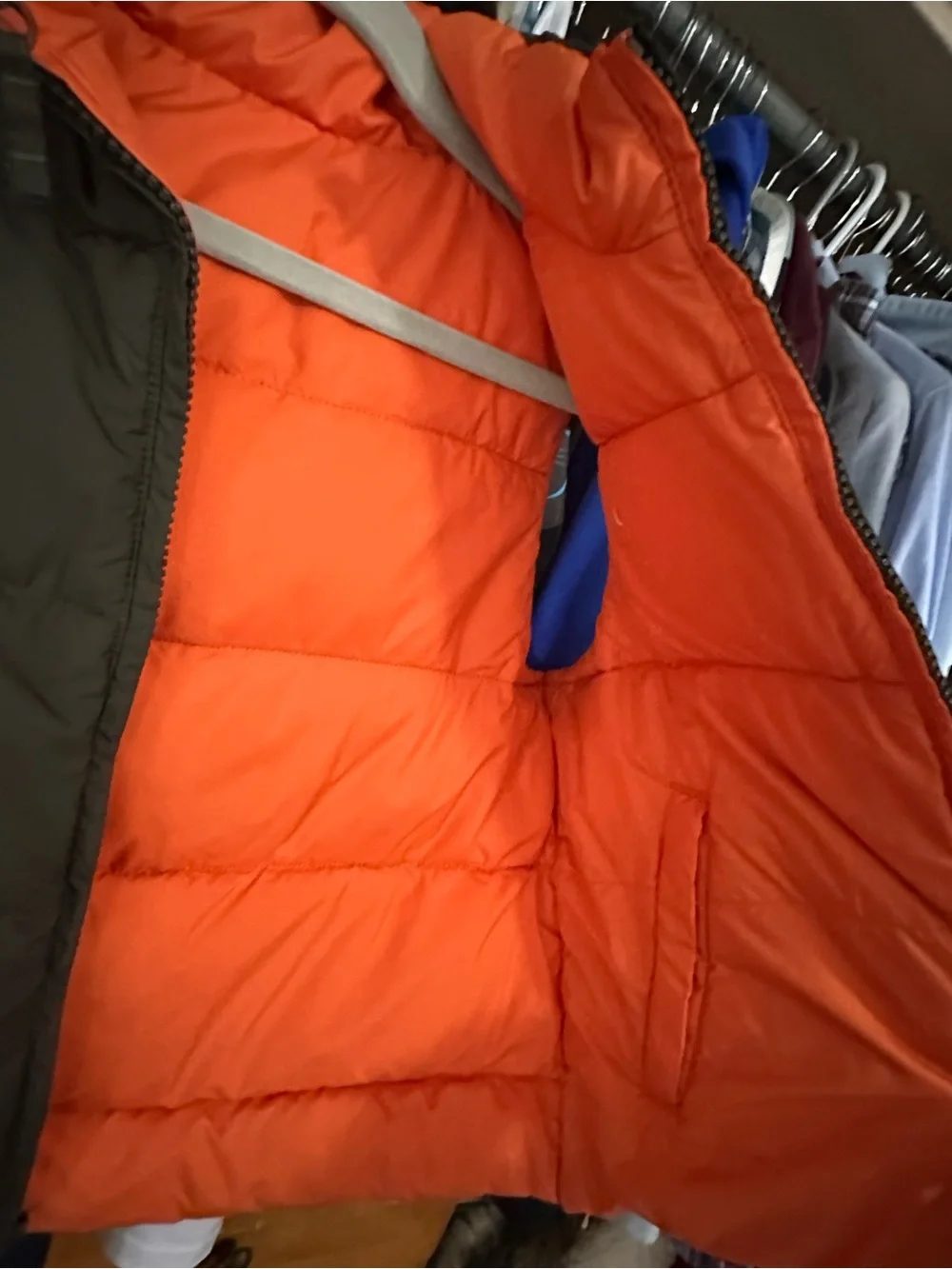 Polo by Ralph Lauren Olive Green or Orange Reversable Puffer Vest